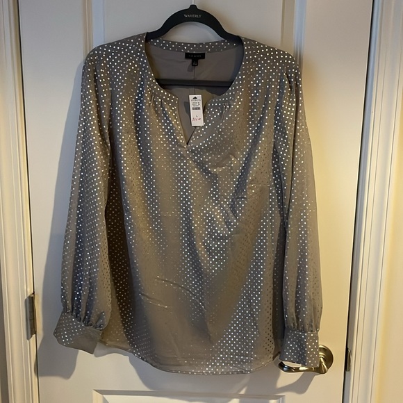 Talbots Tops - Brand new silver Talbots top.